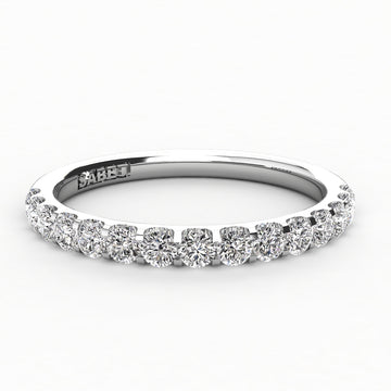 Shared Prong Diamond Wedding Band 15 Stones .35ct